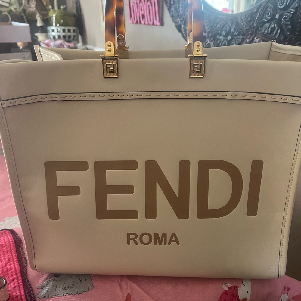 Fendi Roma Cream style Tote Bag